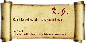 Kaltenbach Jakobina névjegykártya